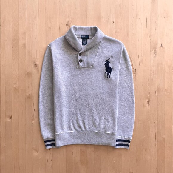 Polo Ralph Lauren Shawl Collar Sweatshirt Boy's Large - Picture 1 of 5